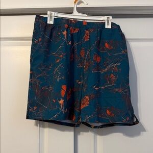 The North Face Men's Shorts - Teal and Orange